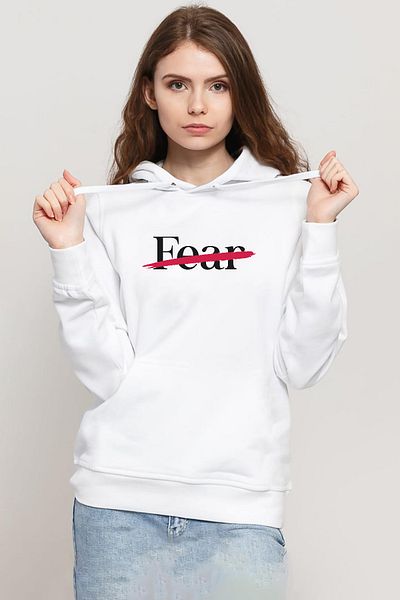Tshirthane Rolling Quartz Fearless White Women's 3Ip Hooded Sweatshirt
