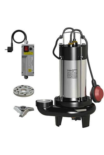 SBRM 19/2P Parçalayıcı Bıçaklı PASLANMAZ GÖVDE Foseptik Dalgıç Pompa MONOFAZE (220V) 1.35 KW -1.8 HP