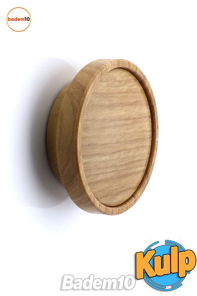Badem10 Buton de mâner pentru lună plină, șurub unic, model din lemn, sertar, mobilier de bucătărie, dulap, mâner, mâner