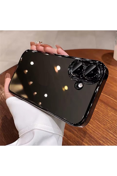 m.tk moveteck İphone 16 Kılıf Tam Kamera Korumalı Metalik Parlak Renkli Kenar...