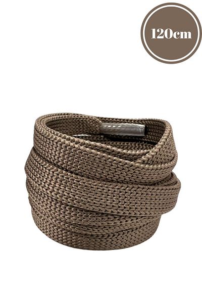 Mag Shoes Care Light Brown Ironed Sports Shoelaces. 120cm. 1 Pair. 2 Pieces.