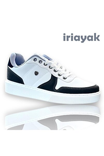İriayak 40-41-42-43-44-45-46-47 Beyaz Füme Renk Beyaz Tabanlı Erkek Günlük Ayakkabı