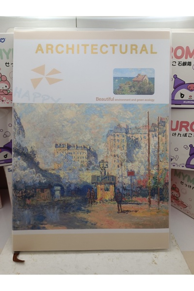 Meyra Accessories Caiet cu tematică de oraș și peisaj, cu husă mată transpare...