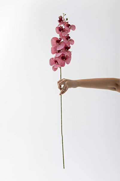 Güleç Yapay Çiçek Yapay Islak Orkide Çiçeği Pembe Tek Dal