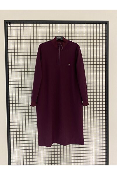 Armine Fermuar ve Yüksek Yaka Tunik