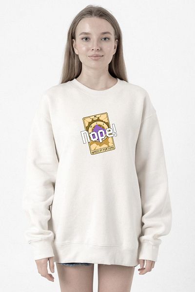 Tshirthane Wheel of Fortune Nope White Women's 2Ip Sweatshirt
