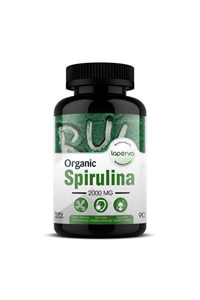 Laperva Spirulina, 90 Herbal Capsules, 2000 Mg, Rich in Vitamins and Minerals