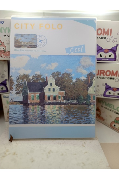 Meyra Accessories Σημειωματάριο με θέμα την πόλη και το τοπίο, με διαφανές μα...