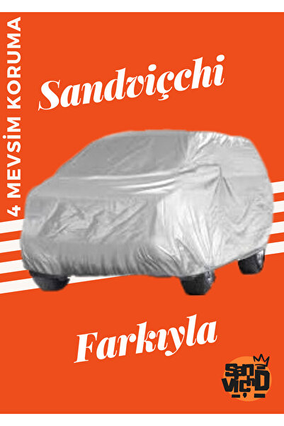 Sandviçchi Tüm Sedan Araçlar Için Uyumlu Premium Su Geçirmez Araba Branda Örtüsü - 4 Mevsim Koruma