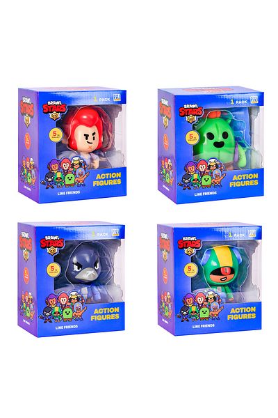 Tower Toys مجموعة شخصيات Brawl Stars المفردة بأربعة نماذج من Brawl Stars مكونة من أربعة