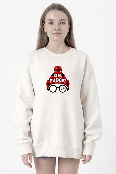 Tshirthane Oh Fudge Christmas White Women's 2Ip Sweatshirt