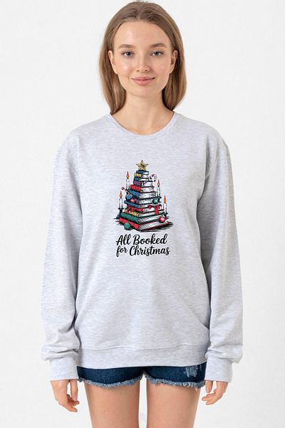 Tshirthane All Booked for Christmas Grimelange Women's 2Ip Sweatshirt