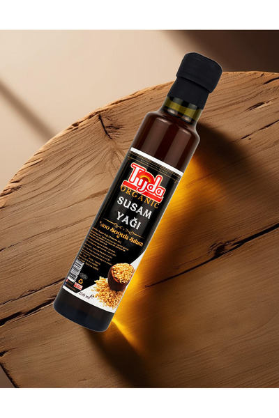 TİJDA Natural Sesame Oil 250 ml – Cold Pressed, Pure and Without Additives, for Skin, Body, Massage and Hair Care