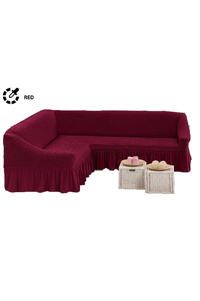 Evory Home Sofa Cover L  Shape Super Stretchable Anti Wrinkle Slip Flexible Resistant 5.5 Meter