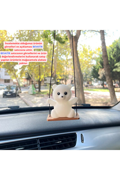BEVATİR Salıncaklı Ayıcık Araba Dikiz Ayna Süsü