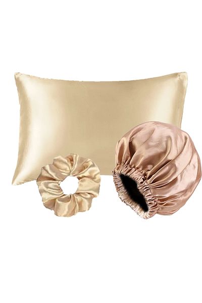 ANT HOME TEKS Satin Bonnet - Set cosmetic cu cataramă și îngrijire pentru păr creț și drept