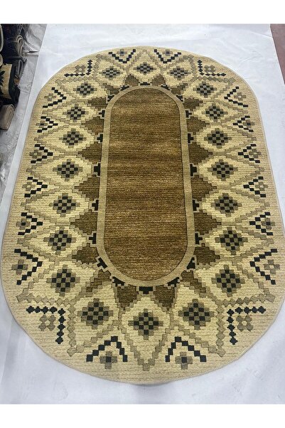 Rugs Modern Halı Berlin Oval Pamuklu Bohem Jüt Görünüm Dokuma Taban Dekoratif...