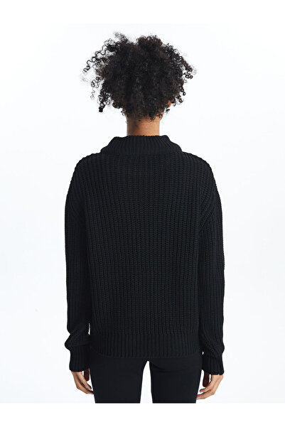 LC Waikiki Black Half Turtleneck Women's Knitwear Sweater