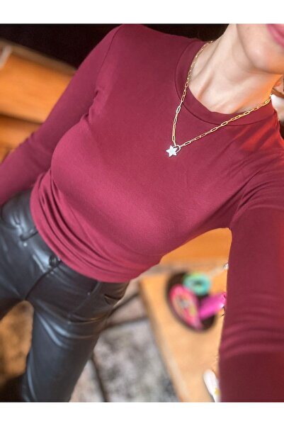 sajarsln Saja Rsln Finger Fit Body Bumbac - Roșu Claret