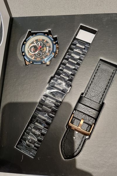 Daniel Klein Dk T5 New Model Chronograph Vd57 Ltd Edition Steel Bracelet/Black Strap Men's Watch