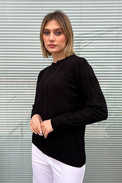 ModaPlaza Pulover de damă cu model pătrat 4937