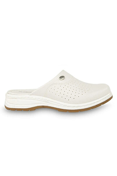 Muya Sabo Beyaz Ortopedik Çok Amaçlı Kaymaz Tabanlı Kadın Anne Terlik