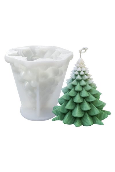 Getshopmini Silikon Mum Kalıbı Yılbaşı Noel Ağacı Ev Dekorasyon Mum Kalıpları...