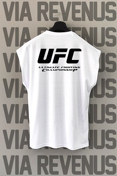 Vordevia UFC Ultimate Fighting Championship - Αθλητικό μπλουζάκι από 100% βαμβάκι με στάμπα μπροστά και πίσω