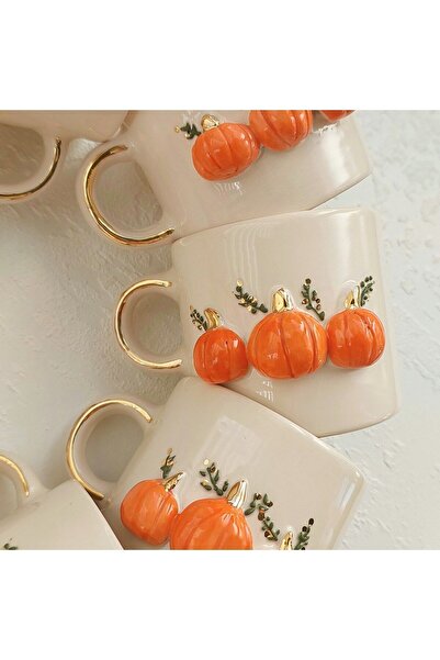 Handmade Balkabağı Kupa/elyapımı Kupa/duble Türk Kahvesi Fincanı 180ml/1 Adet Fiyatıdır