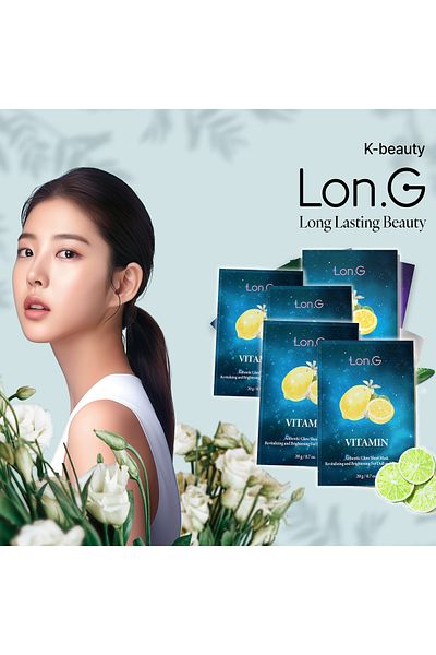 Long Lon.G K-Beauty 5-Pack Vitamin Authentic Revitalizing Brightening Face Mask