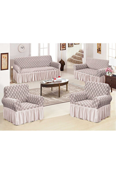 Evory Home غطاء أريكة جاكار مكون من 4 قطع من 7 مقاعد (3+2+1+1) واقي أثاث مقاو...