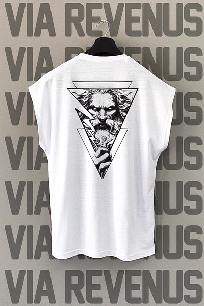 Vordevia Αθλητικό μπλουζάκι Zeus Printed 100% Cotton Zero Sleeve