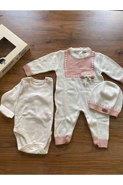Pierre Cardin Long Sleeve Knitwear Jumpsuit Set of 3