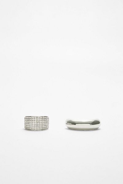 Stradivarius Set of 2 Shiny Stone Metal Hair Clips