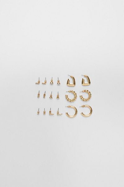 Stradivarius 9'lu gül küpe seti