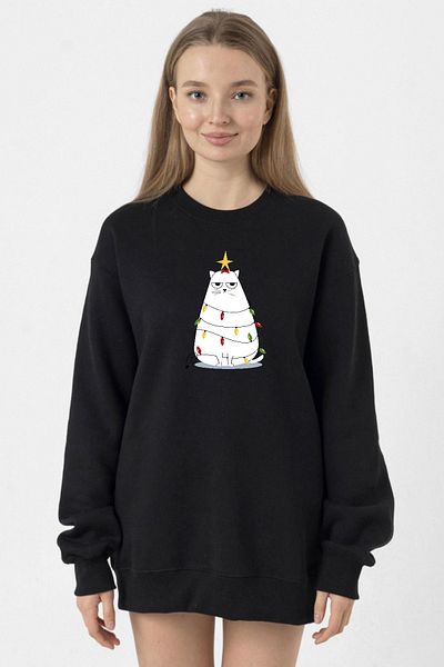 Tshirthane Grumpy Christmas Black Women's 2Ip Sweatshirt