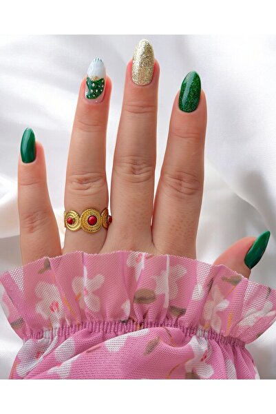 sirius jewelry Çelik Doğal Akik Taşlı Ayarlanabilir Yüzük