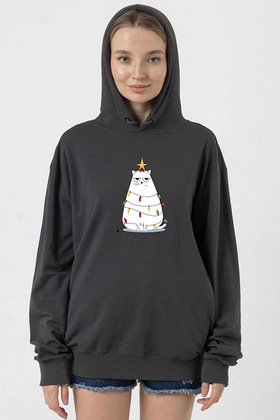 Tshirthane Smoked Grumpy Christmas Women's Hoodie 2Ip