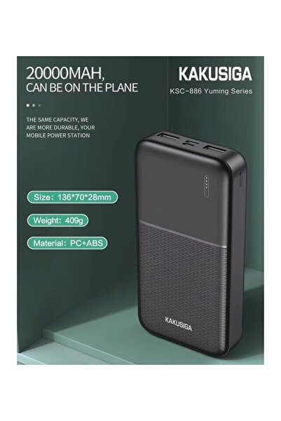 KAKUSİGA 20.000 mAh 4 Portlu Powerbank Taşınabilir Şarj Cihazı