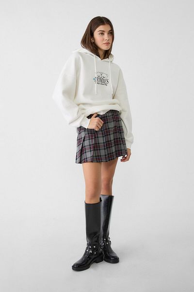 Stradivarius Printed Hooded Sweatshirt