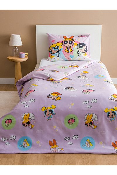 LC Waikiki Powerpuff Girls Patterned Kids Duvet Cover Set - W4Jt76Z4