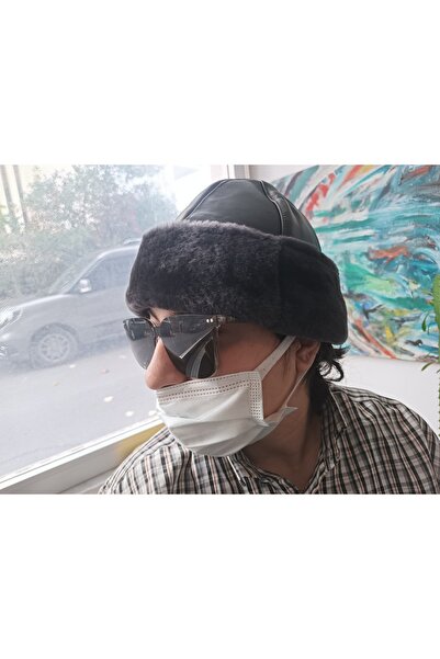 hoaryage Hakiki Deri Içi Kürklü Börk Ormancı Şapka