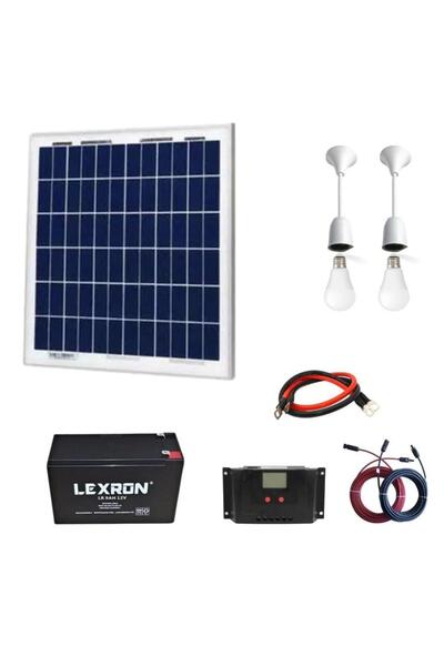 Teknovasyon Arge 10 Watt Güneş Paneli Aydınlatma Paketi Solar Paket