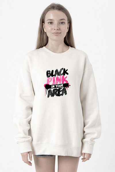 Tshirthane Black Pink in Your Area White Women's 2Ip Sweatshirt