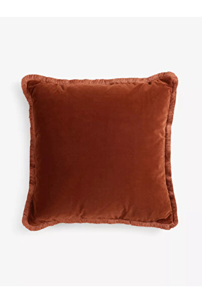 Loom Craft KİREMİT SAÇAKLI KADİFE KIRLENT KILIFI 60X60 cm