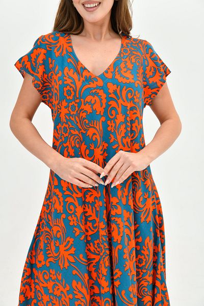 Butik Γυναικείο πολύχρωμο καλοκαιρινό φόρεμα βισκόζης Picasso – ελαφρύ, άνετο, casual κομψότητα