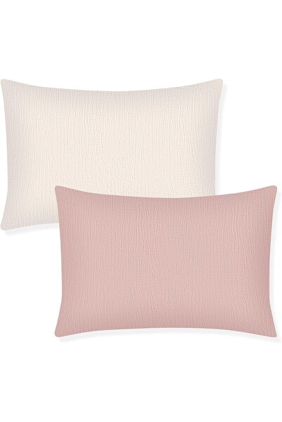 İzgi Concept Beige Pink Set of 2 Baby Pillowcases - Cotton Cover, 35X45Cm; Premium Quality Baby Pillow Cover