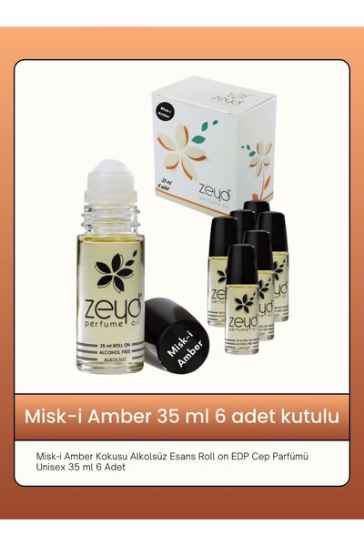 zeyd Miski Amber Kokusu Alkolsüz Esans 35 ml Unisex Parfüm Esansı Roll on EDP...