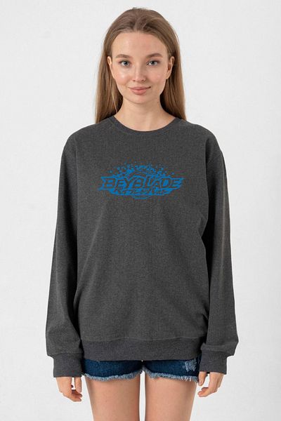 Tshirthane Beyblade Logo Smoked Women's 2Ip Sweatshirt