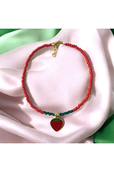 LeylanTakı Leylan Takı Çocuk Kırmızı Çilek Kolye